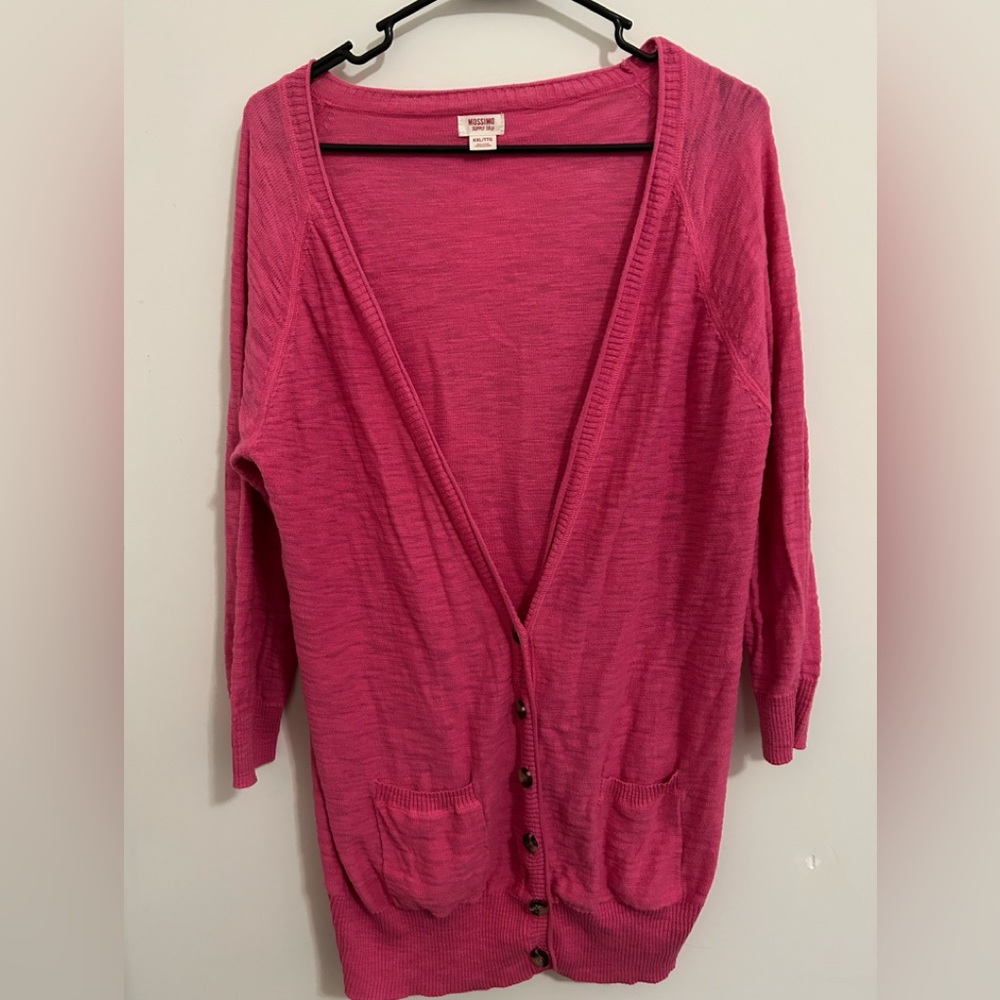 Oversized Pink Cardigan